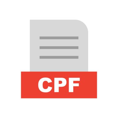 CPF dosyası soyut Arkaplanda izole edildi 