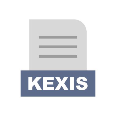 KEXIS dosyası Soyut Arkaplanda İzole Edildi