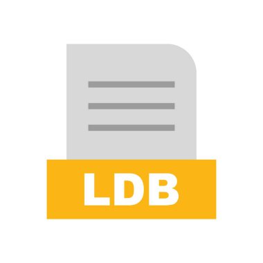 LDB dosyası soyut arkaplanda izole edildi 