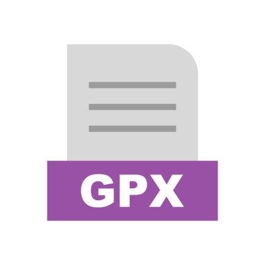 GPX dosyası soyut Arkaplanda izole edildi