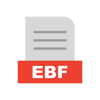 EBF dosyası soyut Arkaplanda izole edildi