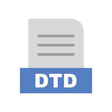 DTD dosyası soyut arkaplanda izole edildi