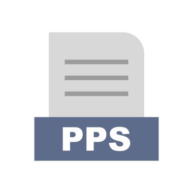 PPS dosyası soyut Arkaplanda izole edildi