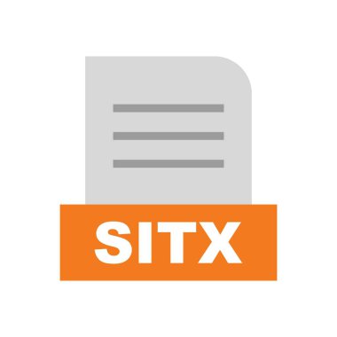 SITX dosyası soyut Arkaplanda izole edildi