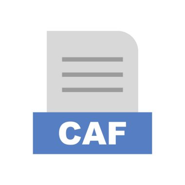 CAF dosyası soyut arkaplanda izole edildi