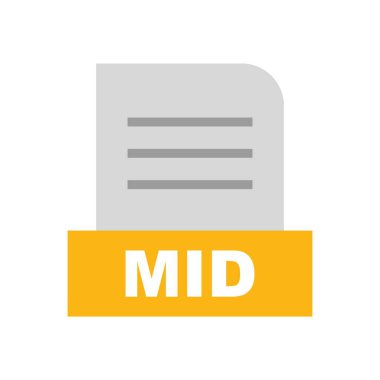 MID dosyası soyut arkaplanda izole edildi