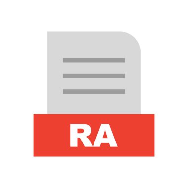 RA dosyası soyut arkaplanda izole edildi