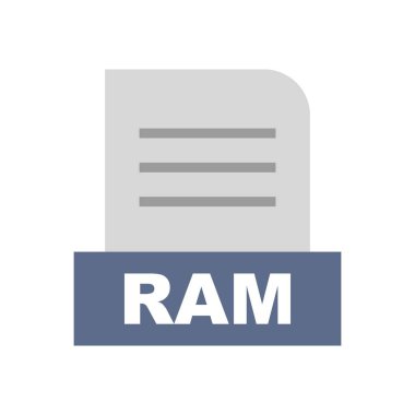 Soyut Arkaplanda RAM dosyası izole edildi