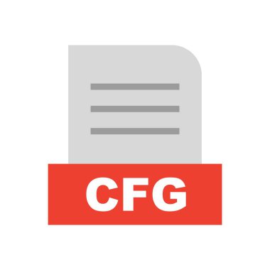 CFG dosyası soyut Arkaplanda izole edildi