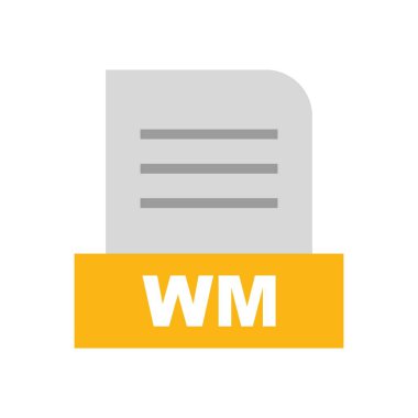 WM dosyası soyut arkaplanda izole edildi