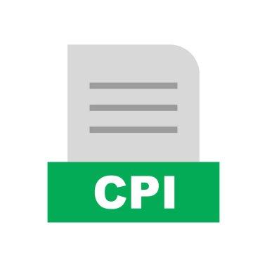 CPI dosyası soyut Arkaplanda izole edildi