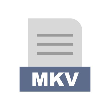 MKV dosyası soyut Arkaplanda izole edildi