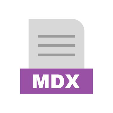 MDX dosyası soyut Arkaplanda izole edildi