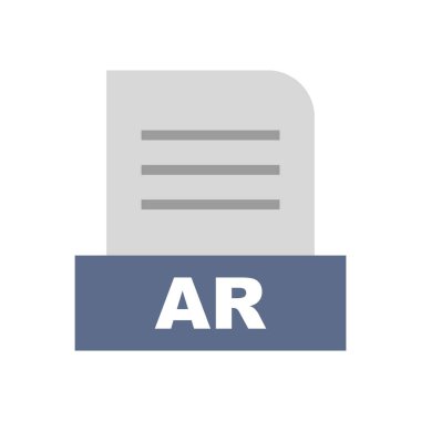  AR dosyası soyut arkaplanda izole edildi