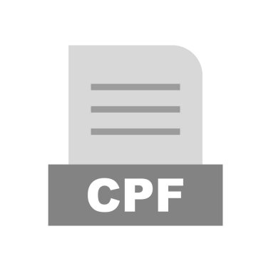 CPF dosyası soyut Arkaplanda izole edildi 