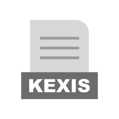 KEXIS dosyası Soyut Arkaplanda İzole Edildi