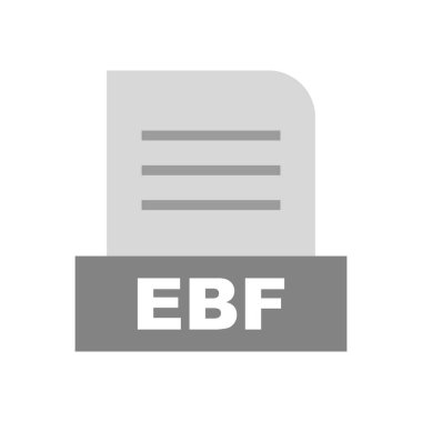 EBF dosyası soyut Arkaplanda izole edildi