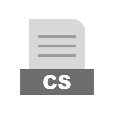 CS dosyası soyut arkaplanda izole edildi 