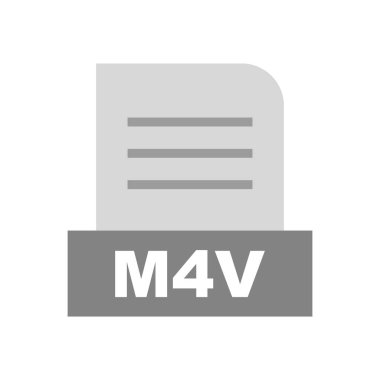 M4V dosyası soyut arkaplanda izole edildi 