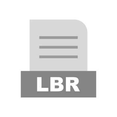 LBR dosyası soyut Arkaplanda izole edildi