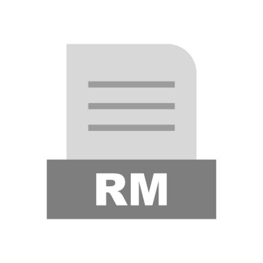 RM dosyası soyut arkaplanda izole edildi