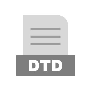 DTD dosyası soyut arkaplanda izole edildi