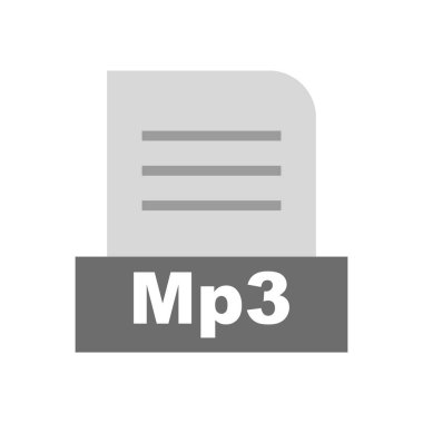 MP3 dosyası soyut arkaplanda izole edildi