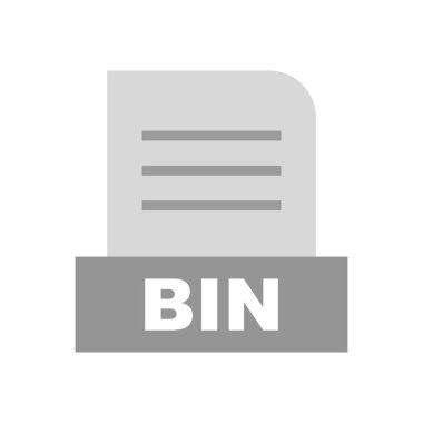 BIN dosyası soyut arkaplanda izole edildi