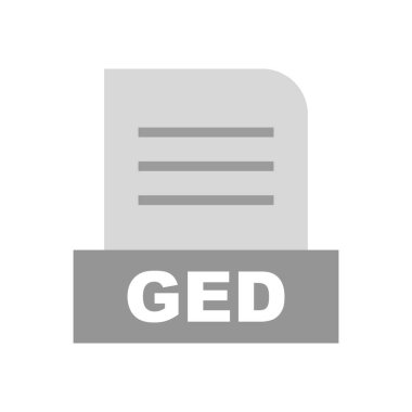 GED dosyası soyut arkaplanda izole edildi