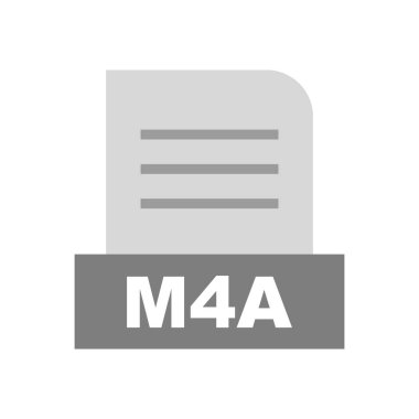 M4A dosyası soyut arkaplanda izole edildi