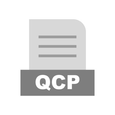 QCP dosyası soyut arkaplanda izole edildi