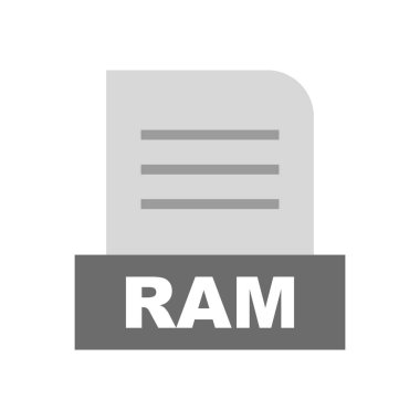 Soyut Arkaplanda RAM dosyası izole edildi
