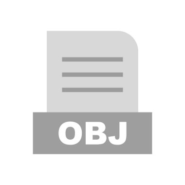 OBJ dosyası soyut arkaplanda izole edildi