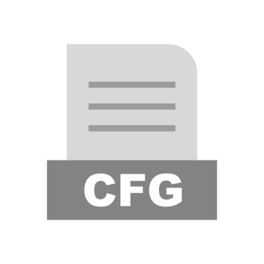 CFG dosyası soyut Arkaplanda izole edildi