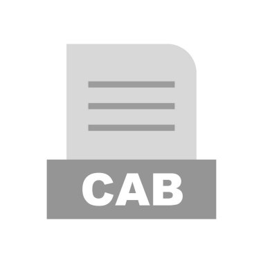 CAB dosyası soyut Arkaplanda izole edildi