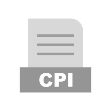 CPI dosyası soyut Arkaplanda izole edildi