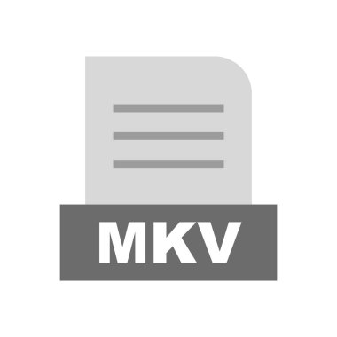 MKV dosyası soyut Arkaplanda izole edildi