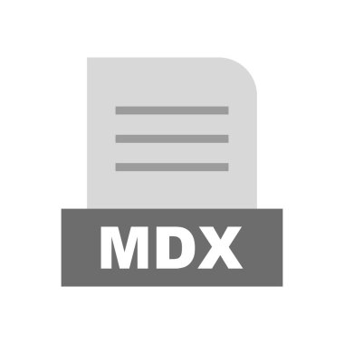 MDX dosyası soyut Arkaplanda izole edildi