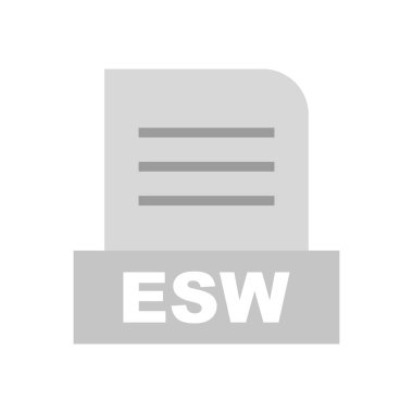 ESW dosyası soyut arkaplanda izole edildi 