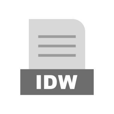 IDW dosyası soyut arkaplanda izole edildi 