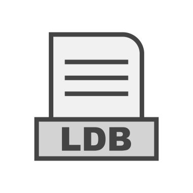 LDB dosyası soyut arkaplanda izole edildi 