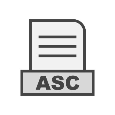 ASC dosyası soyut arkaplanda izole edildi