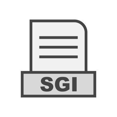 SGI dosyası soyut arkaplanda izole edildi