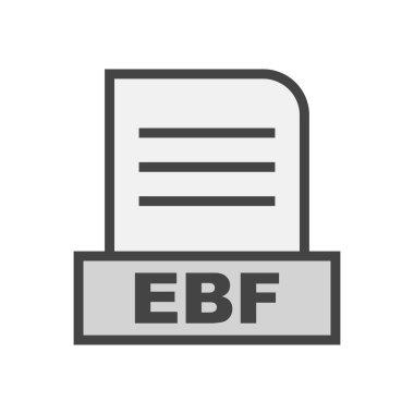 EBF dosyası soyut Arkaplanda izole edildi