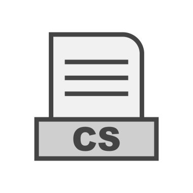 CS dosyası soyut arkaplanda izole edildi 