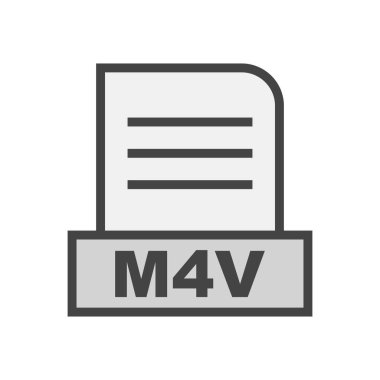 M4V dosyası soyut arkaplanda izole edildi 