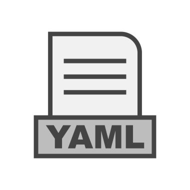 YAML dosyası soyut Arkaplanda izole edildi 