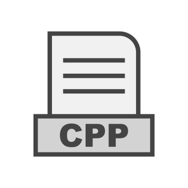 CPP dosyası soyut Arkaplanda izole edildi