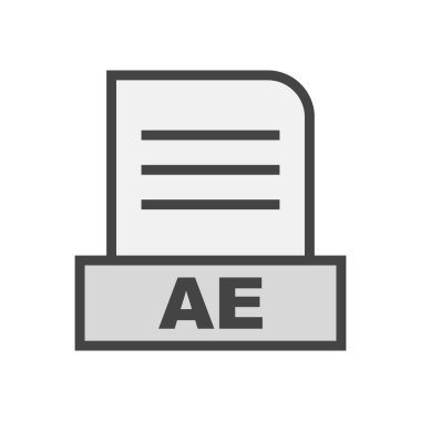 AE dosyası soyut arkaplanda izole edildi