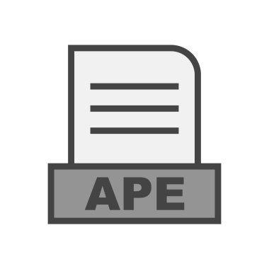 APE dosyası soyut arkaplanda izole edildi